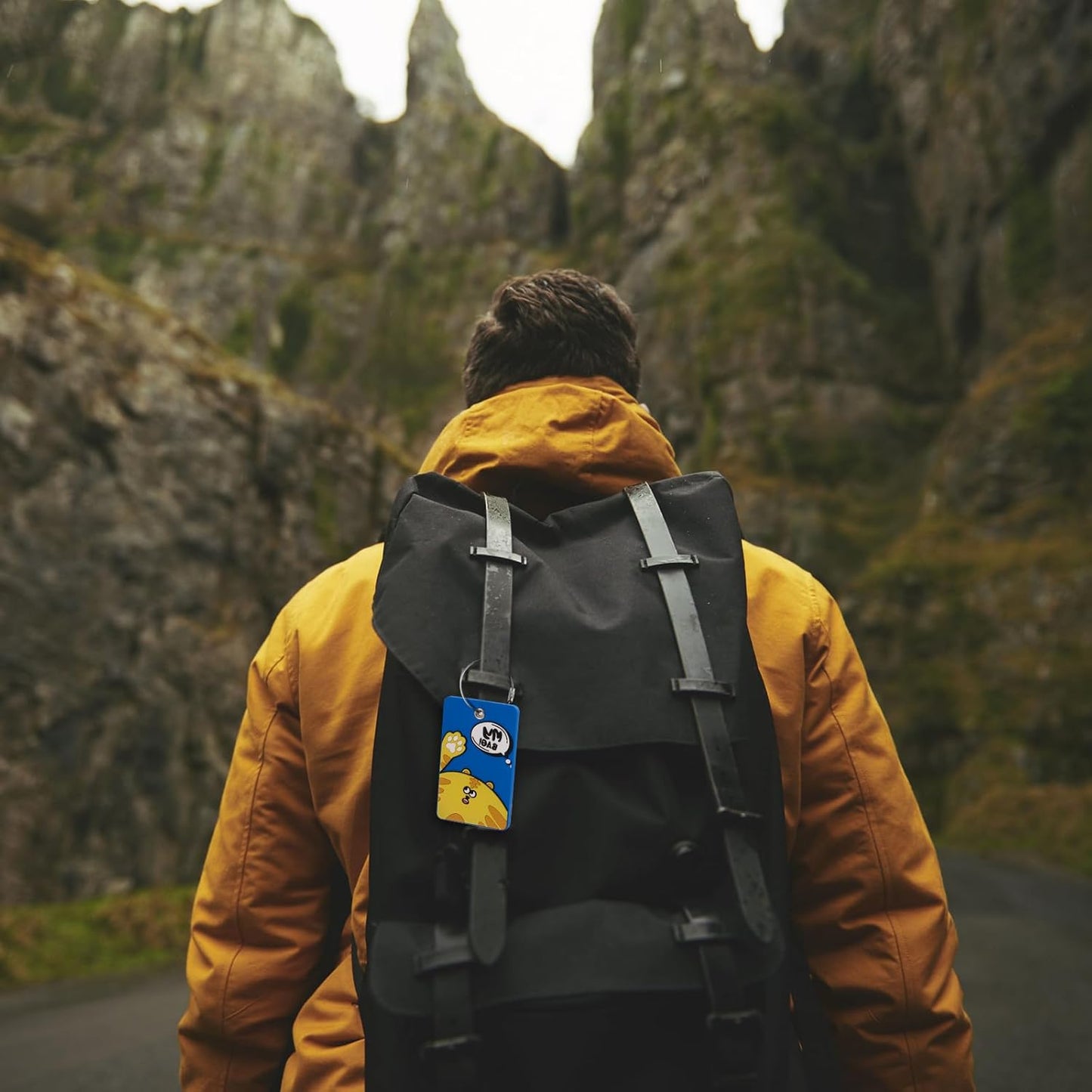 2PCS 2303 Bright Silicone Luggage tag (Dark blue)