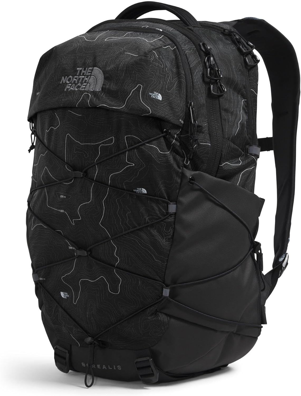 The North Face Borealis Commuter Laptop Backpack - PFAS Free, TNF Black Topo Print/Smoked Pearl, One Size