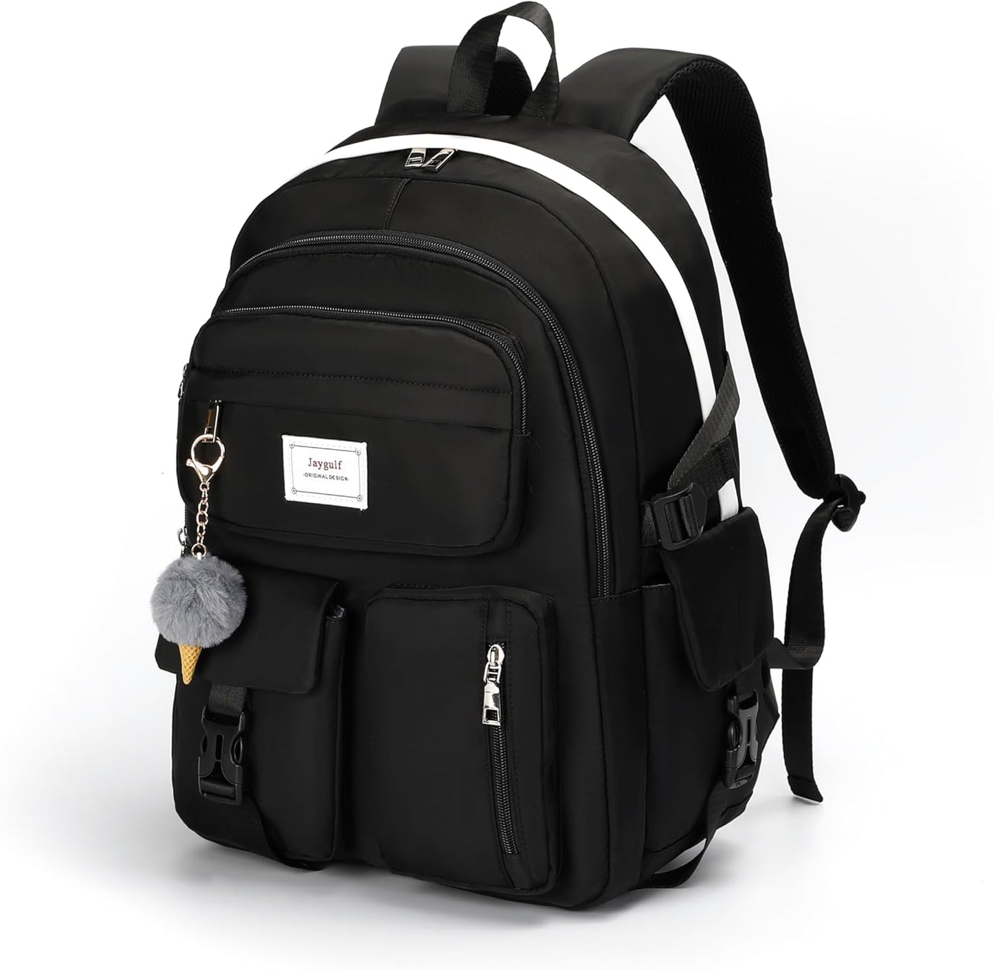 Girls Backpack Stylish Schoolbag Set for College or High Student Laptop Backpack for Women Black