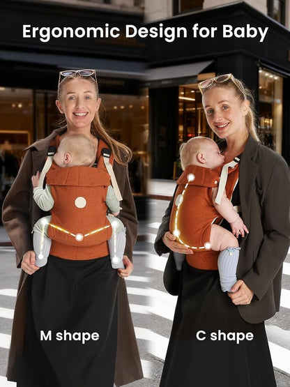 Grownsy Baby Carrier Newborn to Toddler, Ergonomic & Cozy Wraps - Image 5