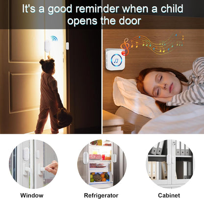 SanJie Door Chime, Wireless Door Chimes When Door Open Entry for Business/Home/Office/Store (500ft Range 26 Chimes Adjustable Volume)