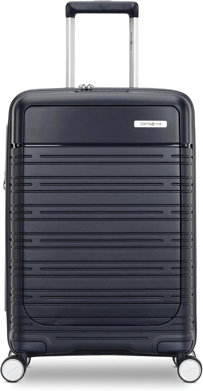 Samsonite Elevation Plus - Carry-On Hardside Luggage with QuickEntry™ Front Compartment - Scratch Resistant Polypropylene Shell, AirTag Holder, TSA Lock, Airline Approved - Midnight Blue