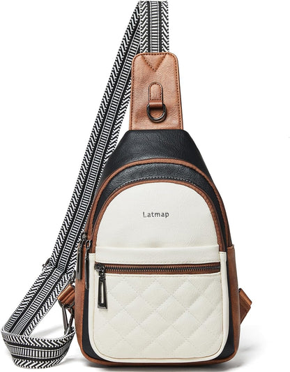 Sling Bag For Women Fanny Pack Crossbody Travel Shoulder Belt Bags Tote Backpack Purse Faux Leather