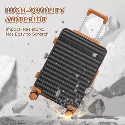 imiomo Luggage Sets 3 Piece,Expandable Hardside Suitcase Set with Spinner Wheels,Lightweight Travel Luggage set with TSA Lock（20/24/28,Black）