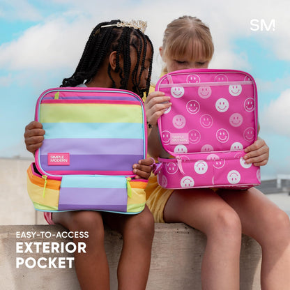 Simple Modern Bluey Kids Lunch Box for Toddler | Reusable Insulated Bag for Girls | Meal Containers for School with Exterior and Interior Pockets | Hadley Collection | Bluey Sky