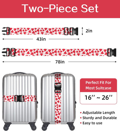 Luggage Straps for Suitcases Travel Belt Luggage Band Heavy Duty Traveling Luggage Identifier Cute Women Girls Unique Accesory,