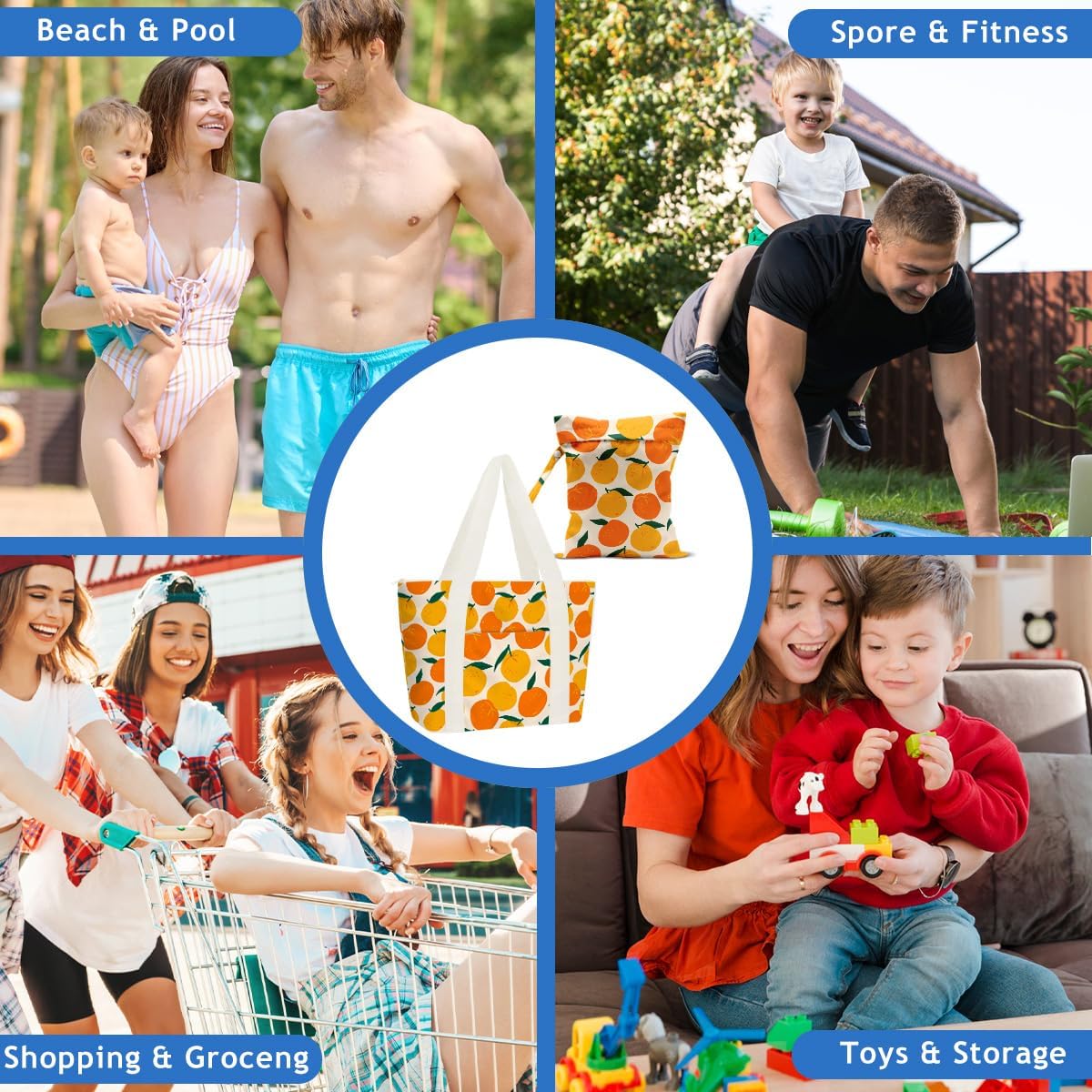 Beach Bags Wet Bag for Swimsuit Tote Bag for Friends Travel Gifts, Aloha Bags Waterproof Vacation Essential