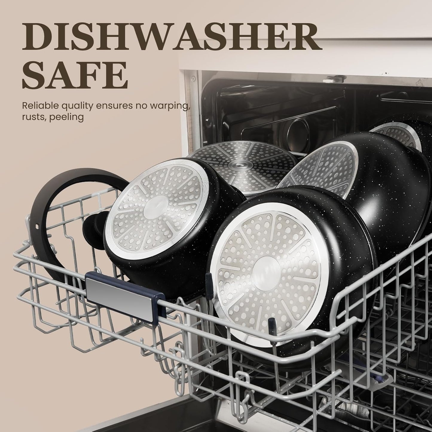 KIKCOIN Pots and Pans Set, 30 Pack Nonstick Cookware Set Detachable Handle, Induction RV Kitchen Cooking Set with Removable Handle, Frying Pans, Casserole - Dishwasher/Oven Safe, PFOA Free