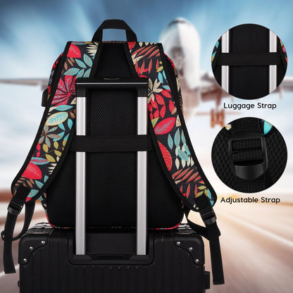 Laptop Backpack Women,School Backpack Printing with USB Port for College Work Business Travel