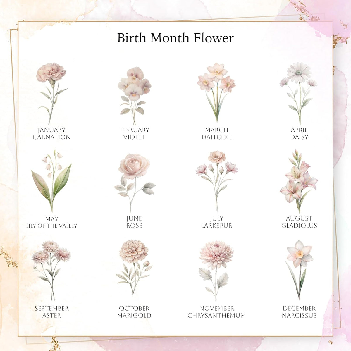 Custom Birth Month Flower Jewelry Box with Name, Plush Velvet Travel Jewelry Case Organizer, Personalized Birth Month Flower, Women's Favorite Things, Gifts For Daughter, Girlfriend, Mom and For Her