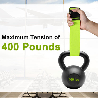 8 Pack Luggage Straps and Cruise Luggage Tags Set (4 Straps, 4 Narrow Tags), Luggage Straps for Suitcases TSA Approved Suitcase Tags, Green