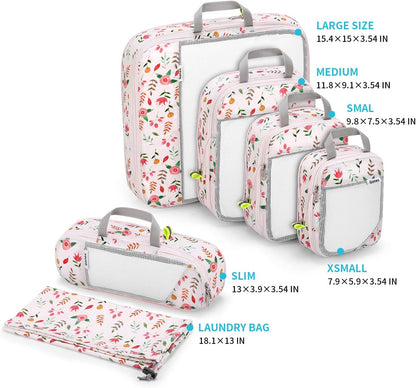 Compression Packing Cubes, Gonex Extensible Storage Mesh Bags Organizers