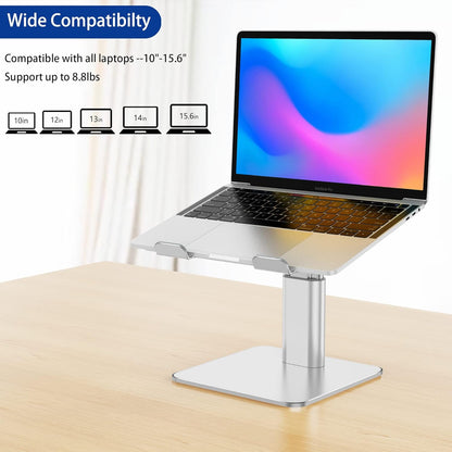 BESIGN LSX6N Laptop Stand, Ergonomic Adjustable Notebook Riser Holder, Computer Stand Compatible with Air, Pro, Dell, HP, Lenovo More 10-15.6" Laptops, Silver