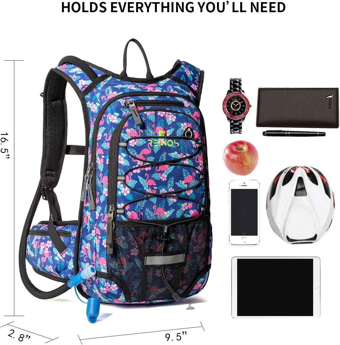 Hydration Pack Backpack with 3L Water Bladder for Men & Women, Hiking Daypack with Thermal Insulation | Running, Cycling, Camping, Skiing, Outdoor Activities