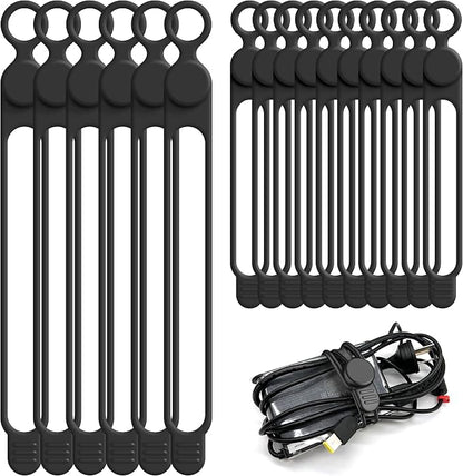 Nearockle Silicone Cable Ties Cord Organizer by ELECTRONICSORGANIZATION