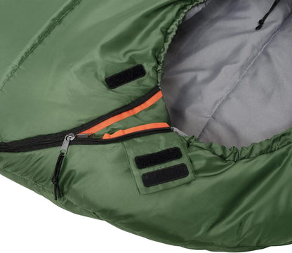 Amazon Basics 20°F Cold Weather Mummy Sleeping Bag, 82 Inches x 33 Inches, Olive Green