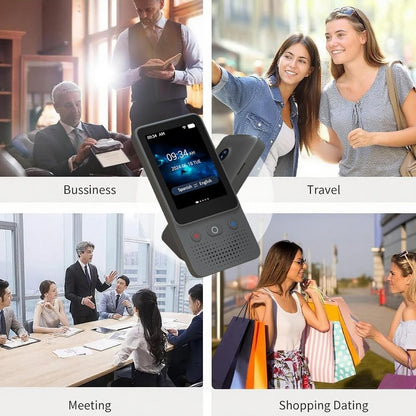 Language Translator Device, Traductor - 2025 Upgraded ChatGPT AI Translator No WiFi Needed, Instant Two-Way 138 Language Voice Translator, Offline/Recording/Photo Translation for Business Travel Study