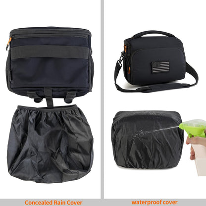 Camera Lens Bags & Cases, Camera Bag Protective Covers Photography Shoulder Bag Compatible for Nikon, Canon, Sony DSL/SLR/Mirrorless Equipment Travel Waterproof (Black)