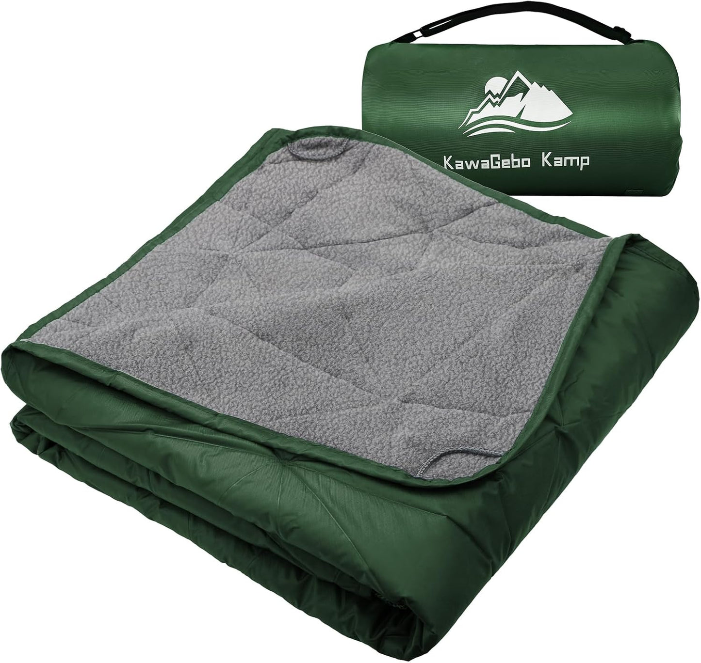 Outdoor Waterproof Blanket, Foldable Fleece Stadium Blanket for Outdoor Sports Event, Camping, Concerts, Car, Pet, Picnics - Windproof, Wearable, Machine Washable 80" x 58"