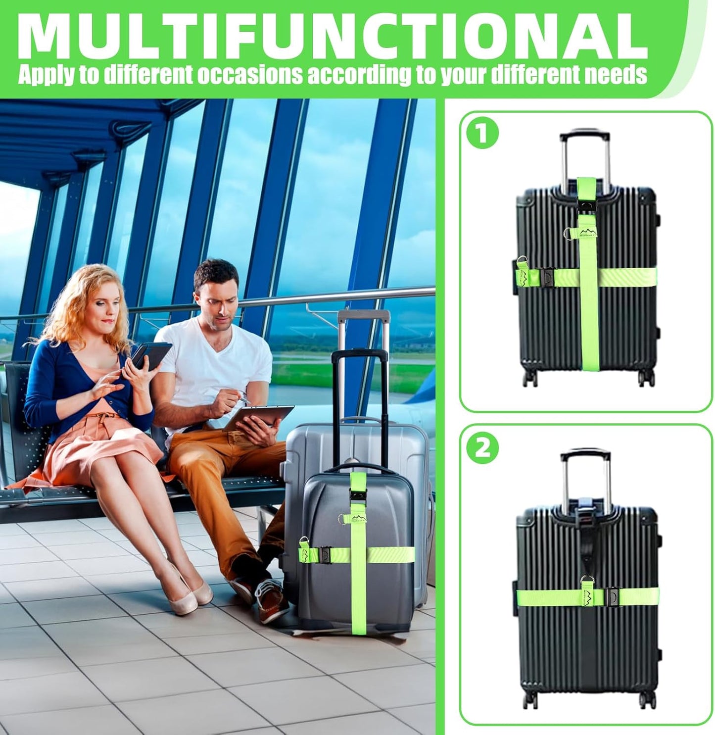 Car Seat Travel Belt to Suitcase,Car Seat Travel Strap to Convert Kid Car Seat and Carry-on Luggage into an Airport Car Seat Stroller,Safe Travel Solution for Transport