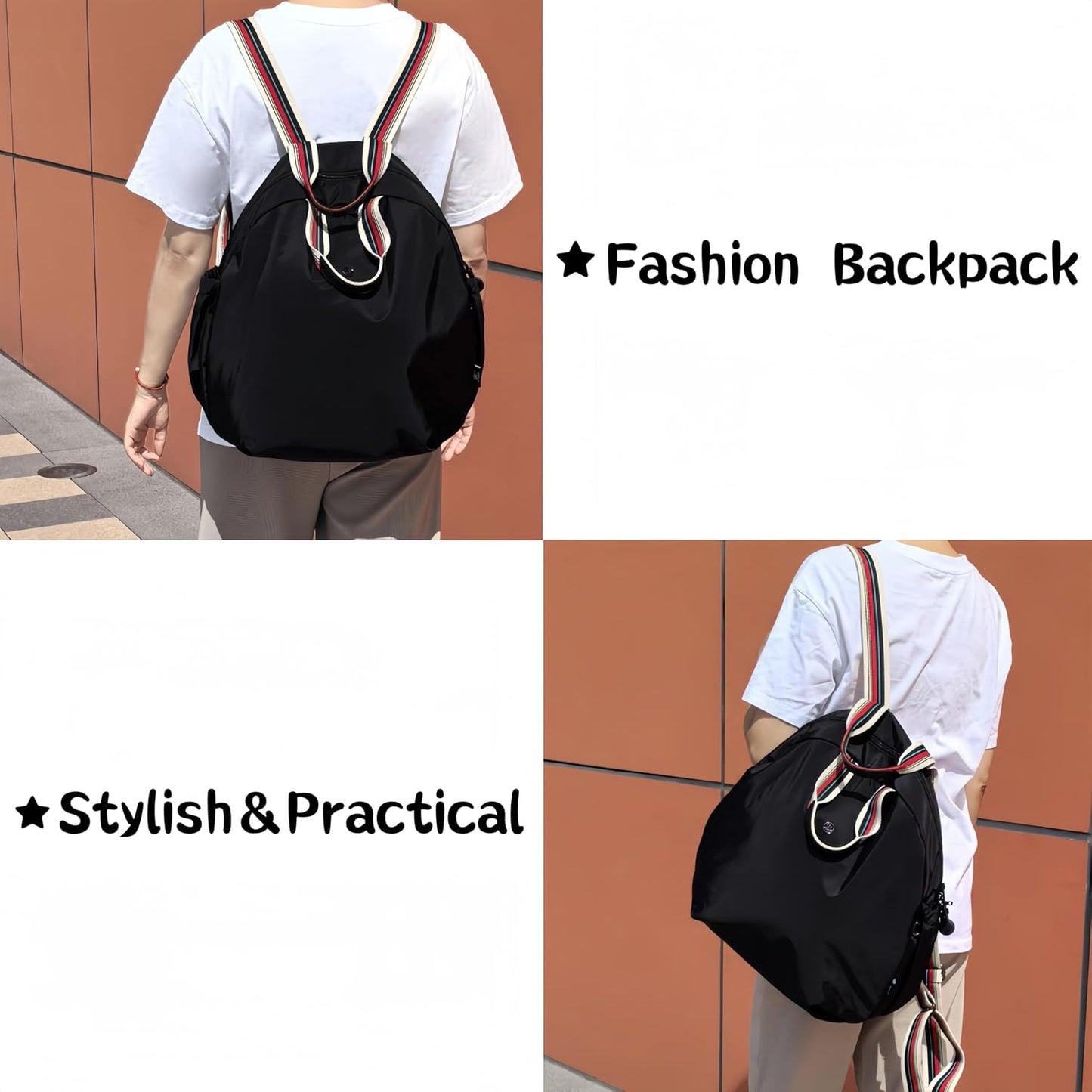 Backpack with Laptop Compartment, Cute Large Capacity Leisure Backpacks, Fision Casual College Daypacks, Backpack for Work Travel