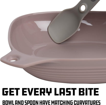 UCO 4-Piece Camping Mess Kit with Bowl, Plate and 3-in-1 Spork Utensil Set