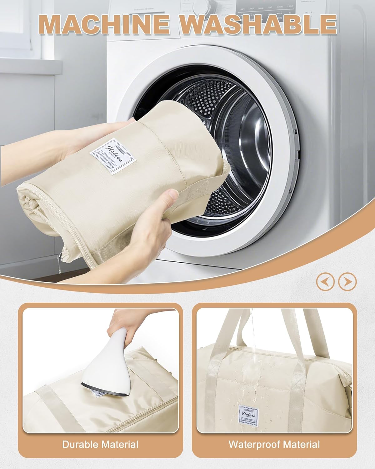 Travel Duffel Bag, Sports Tote Gym Bag, Shoulder Weekender Overnight Bag for Women