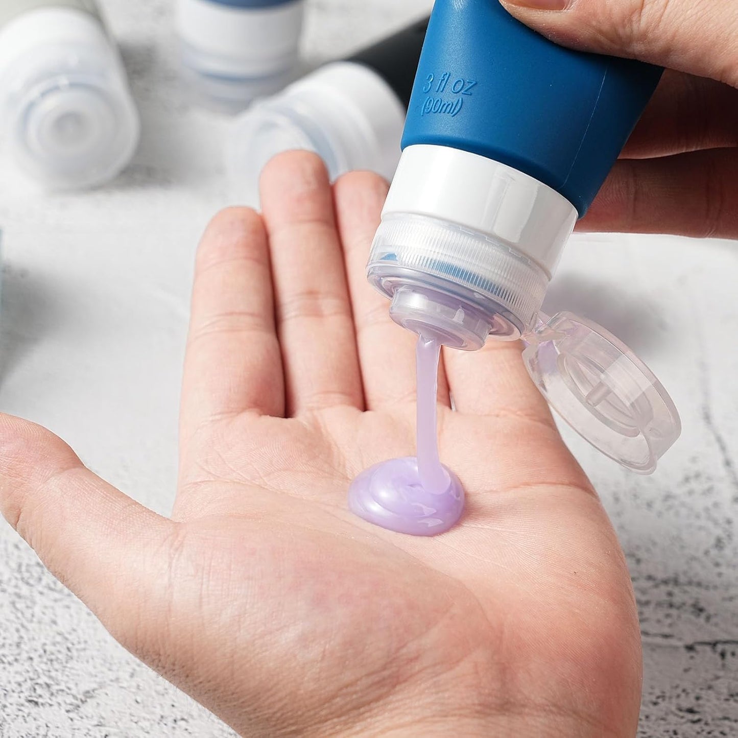 18 Pack travel Bottles for Toiletries, TSA Approved Silicone Travel Containers Leak Proof Refillable Travel Accessories for Shampoo Conditioner Lotion Body Wash(Multicolored J)