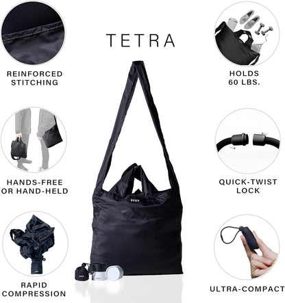 SYZY World's Most Compact Travel Tote Bag Portable Shopping Beach Market Bag - Reusable Collapsible Stuffable