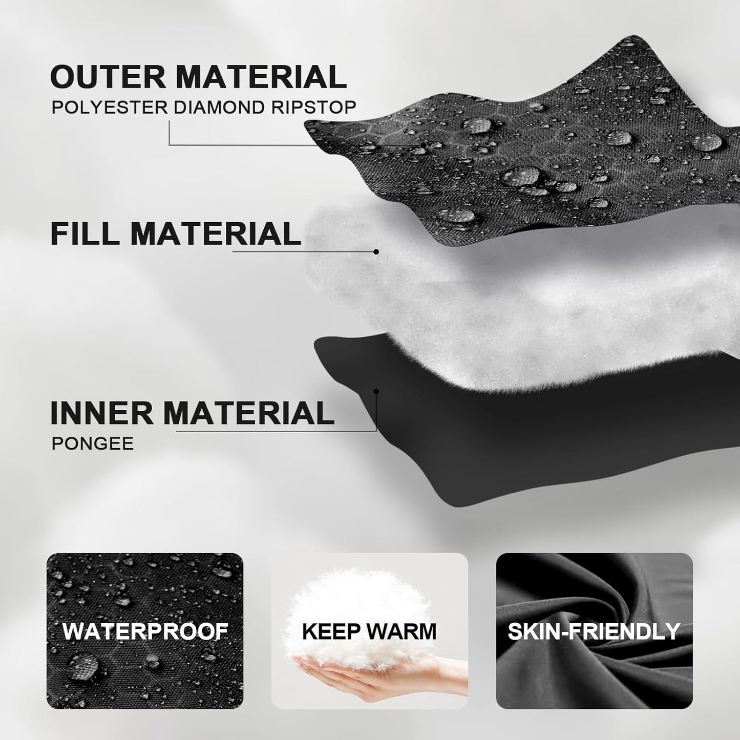 Sleeping Bags for Adults Cold Weather,Portable, Waterproof,Lightweight Camping Sleeping Bag for Tall Girls Boys with Compression Sack for Warm Camping, Hiking, Outdoor & Indoor