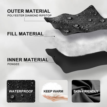 Sleeping Bags for Adults Cold Weather,Portable, Waterproof,Lightweight Camping Sleeping Bag for Tall Girls Boys with Compression Sack for Warm Camping, Hiking, Outdoor & Indoor