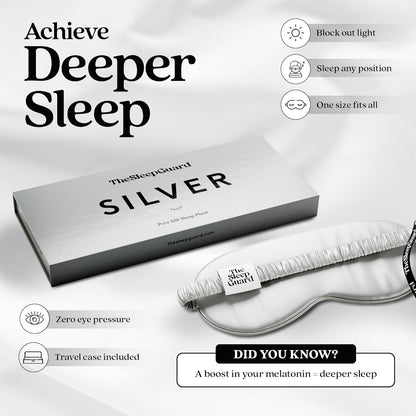 Pure Silk Sleep Mask [100% 6A Mulberry Silk, 22 Momme] Light Blocking Travel Essentials. Eye Masks for Sleeping. Black Oeko-Tex Blindfold. Eye Covers for Men & Women
