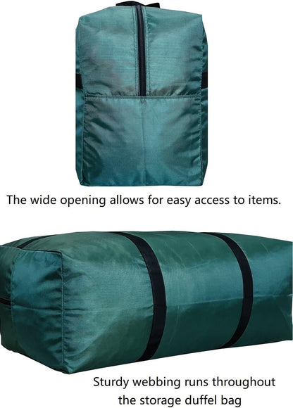 Extra Large Storage Duffle Bag with Zippers and Handles, Big Foldable Duffle Bag for Travel