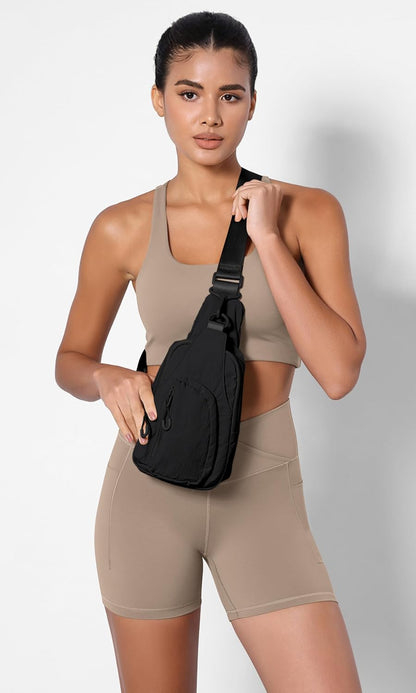 ODODOS Daily Sling Bag with Adjustable Straps Crossbody Chest Bag Lightweight Small Backpack for Casual Traveling Hiking