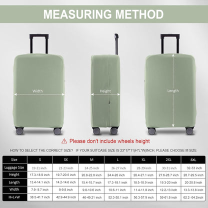 Travel Luggage Cover Suitcase Protector Scratch-Resistant Fit 19-31 Inch Suitcase, Not Included Suitcase (Cyan, SX(22-23 inch))