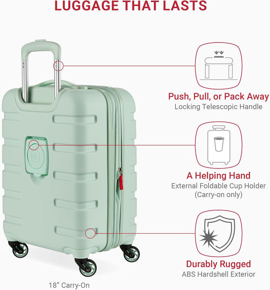 SwissGear 7366 Hardside Expandable Luggage with Spinner Wheels, Clearly Aqua, 3-Piece Set (19/23/27)