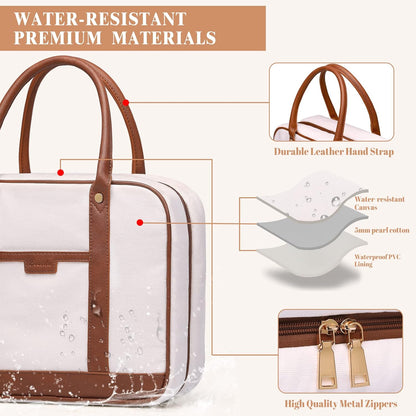 Hanging Travel Toiletry Bag,Large Capacity Cosmetic Travel Toiletry Organizer for Women with 4 Compartments & 1 Sturdy Hook,Perfect for Travel/Daily Use/Christmas