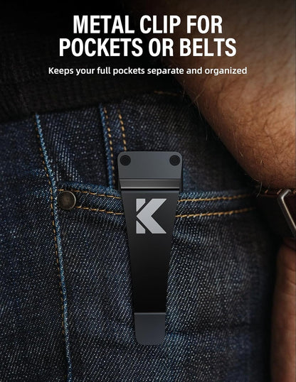 Key Organizer Key Holder Compact Key Case Minimalist Metal Key Chain Key Holder for Keychain Secures 8-10 Keys EDC