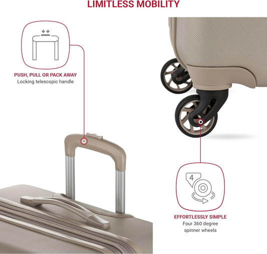SwissGear 7366 Hardside Expandable Luggage with Spinner Wheels, Sand, 2-Piece Set (19/27)