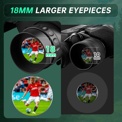 10-30x25 Compact Binoculars for Adults & Kids: Wozel Large Eyepiece Waterproof Binoculars with Easy Focus, Lightweight Binocular for Bird Watching, Outdoor Sports, Hunting, Travel