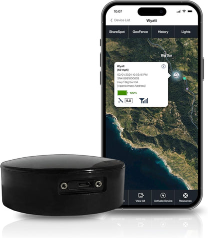 LandAirSea Overdrive GPS Tracker — Extended Life Battery, Magnetic, and Waterproof. Commercial GPS Tracker for Vehicles, Trailers, Equipment, and Assets. Real-Time Global Tracking.