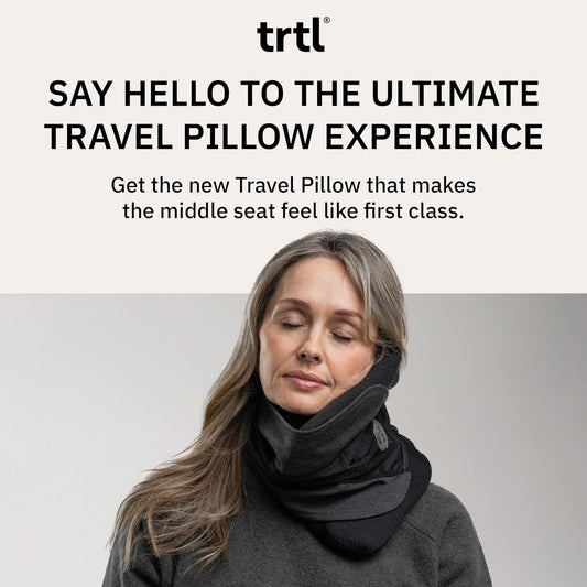 trtl Travel Pillow Cool for Neck Support- Cooling Neck Pillow with Cushioning Foam for Stability and Comfort, Breathable Fabric, Lightweight and Easy to Carry