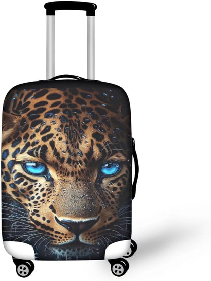Cool Laopard Luggage Cover Universal Fit 30-32 Inch Luggage with Zipper Anti-Slip Elastic Spandex Luggage Covers Protector Scratch Resistant Travel Suitcase Cover Washable Baggage Cover