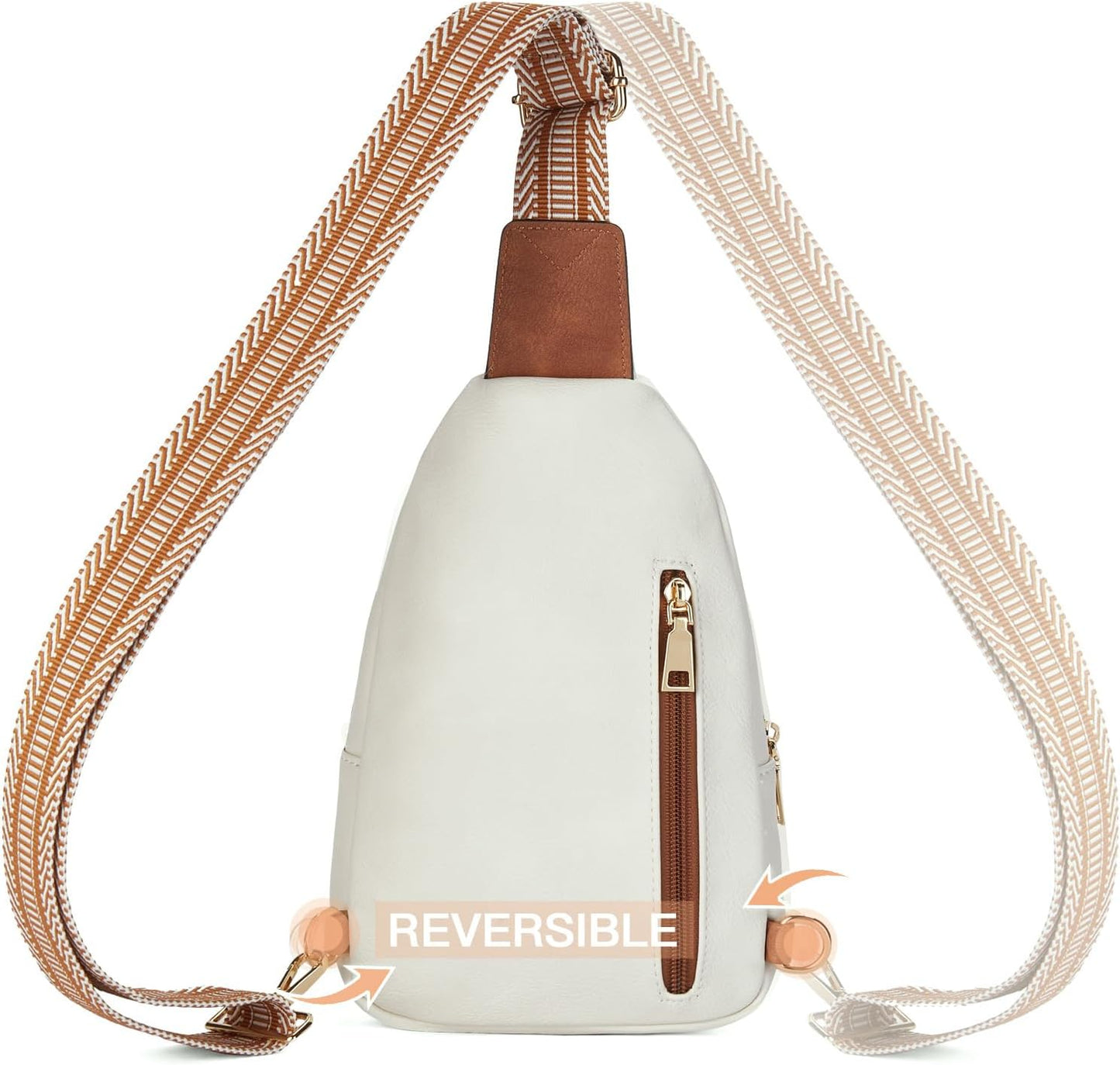 Telena Small Sling Bag for Women Leather Crossbody Fanny Packs Chest Bag for Women