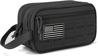 QT&QY Tactical Toiletry Bag For Men Hygiene Bag EDC Military Tool Molle Pouches Small Dopp Kit Mens Shaving Kit Travel shower Bags