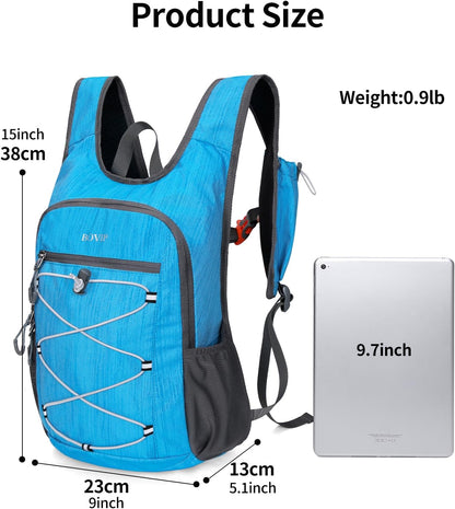 BOVIP 20L Hiking Backpack Lightweight Packable Hiking Daypack Small Travel Outdoor Foldable Shoulder Bag Blue