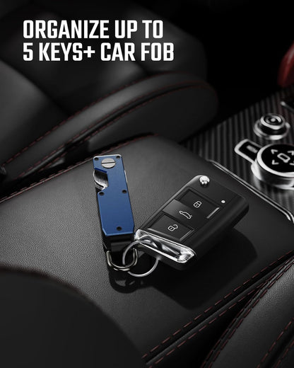 Key Organizer for Men Compact Key Holder Minimalist Key Case Metal Key Chain Key Holder for Keychain Secures 2-5 Keys