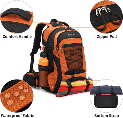 BOVIP 40L Hiking Backpack Waterproof Lightweight Daypack Travel Sports Camping Backpack for Men Women