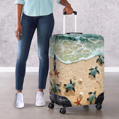 Sea Turtles Luggage Cover Anti-scratch Dustproof Suitvase Protector Fits 18-21 Inch