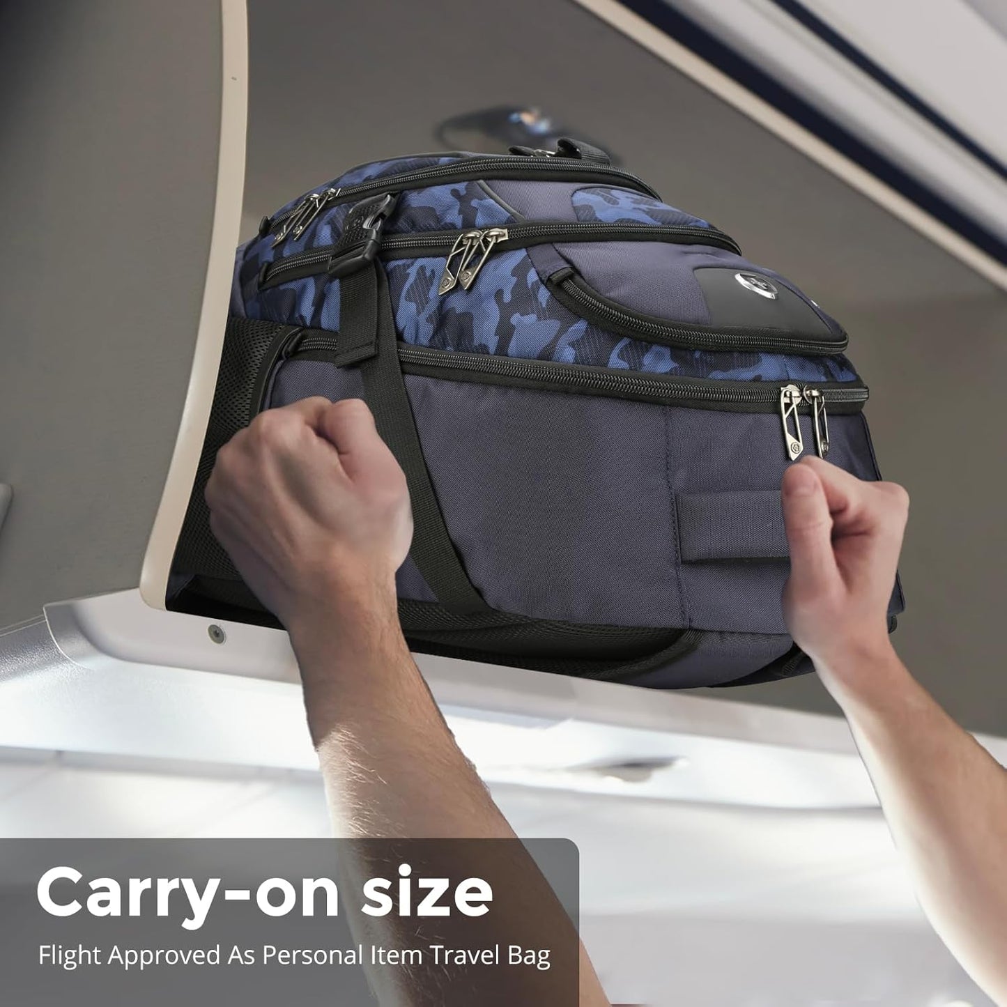 Swissdigital Design Laptop Backpack with USB Charging Port, TSA Travel Backpack Fits 15.6 inches Computer, 31L College School Backpack for Men, Blue Camo | SD803